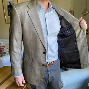 Brooks Brothers Prince of Wales Glen Plaid Golden Fleece Blazer | 41R |Silk/Wool